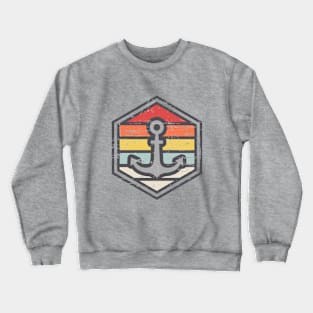 Retro Badge Anchor Light Crewneck Sweatshirt